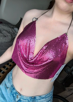 Fuchsia top gina tricot nieuw XS/S, merk: Gina Tricot, staat: Nieuw met prijskaartje, maat: S / 36 / 8, € 10,00, € 11,20 inclusief Kopersbescherming