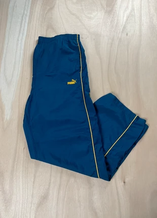 Track pant jogging Puma bleu/jaune avec poches logo brodé taille M, marke: Puma, zustand: Sehr gut, größe: M, 13,00 €, 14,35 € beinhaltet Vinted-Käuferschutz Pro