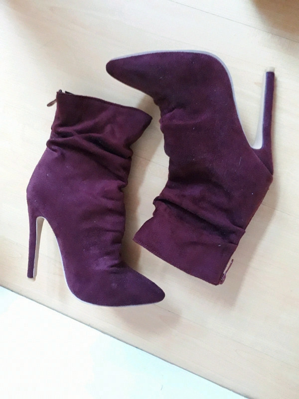 Bottines daim couleur prune Vinted