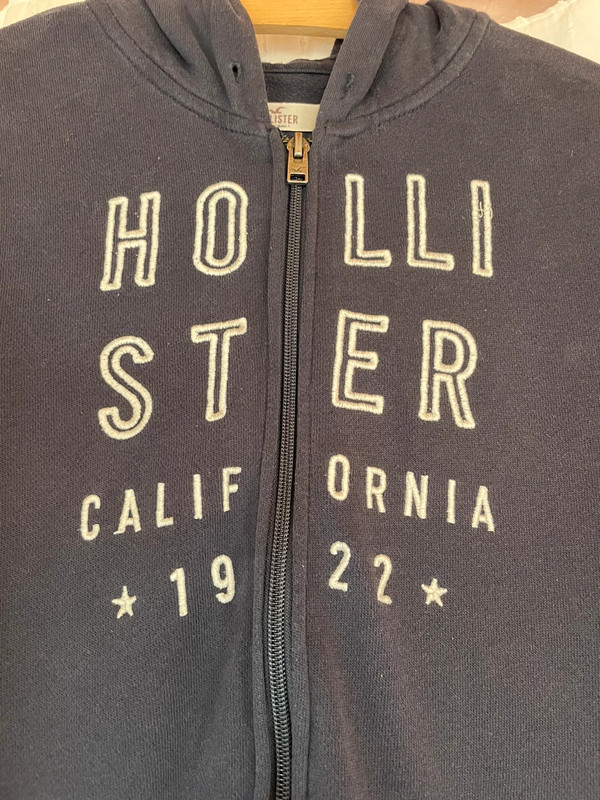 Blaue Sweatshirt Jacke von Hollister 2