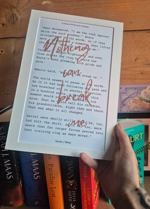 A4 Mounted print, ACOSF book page inspired art, brand: bookshelf decor, condition: New without tags, £8.97, £10.12 includes Buyer Protection Pro