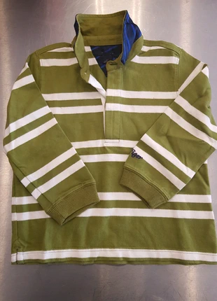 Laatste Tommy Hilfiger rugbypolo groen crème gestreept, maat 92 (Nieuw) , marca: Tommy Hilfiger, estado: Nuevo sin etiquetas, tamaño: 24-36 meses / 92 cm, 23,00 €, 24,85 € Protección al comprador incluida