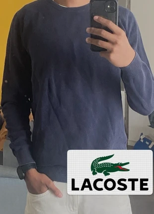 Pull col rond ras du cou crew neck maille logo ton sur ton marine slim casual lacoste logo brodé, marke: Lacoste, zustand: Gut, größe: S, 10,00 €, 11,20 € inklusive Vinted-Käuferschutz