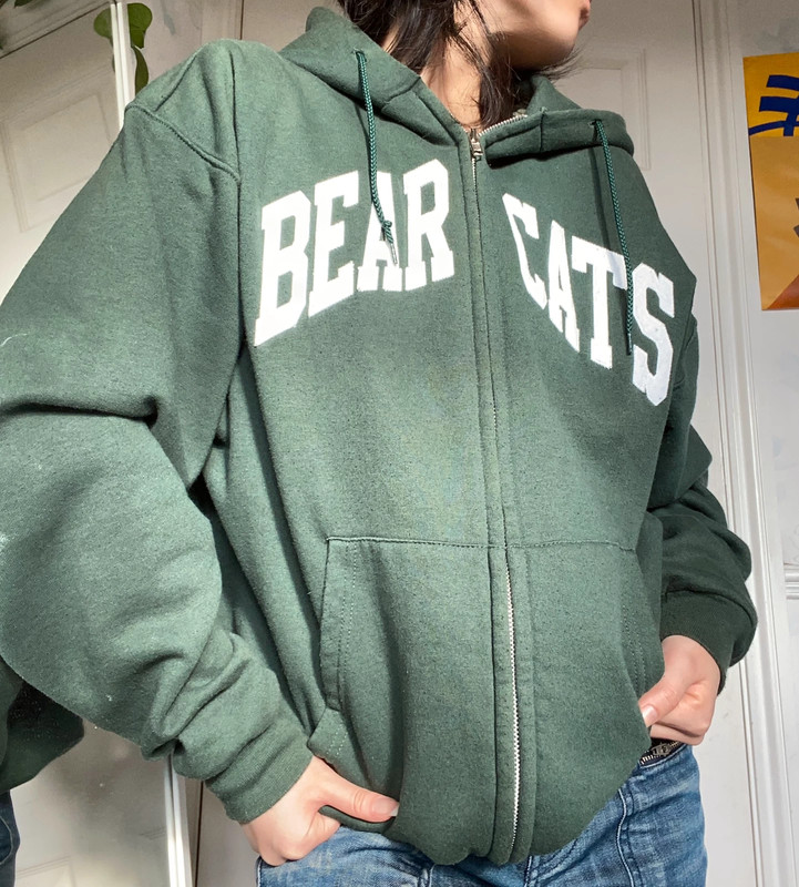 Champion fleece lined green hoodie hotsell