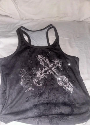 Top croix paillettes, brand: Romwe, condition: Very good, size: XS / 34 / 6, €3.50, €4.38 includes Buyer Protection
