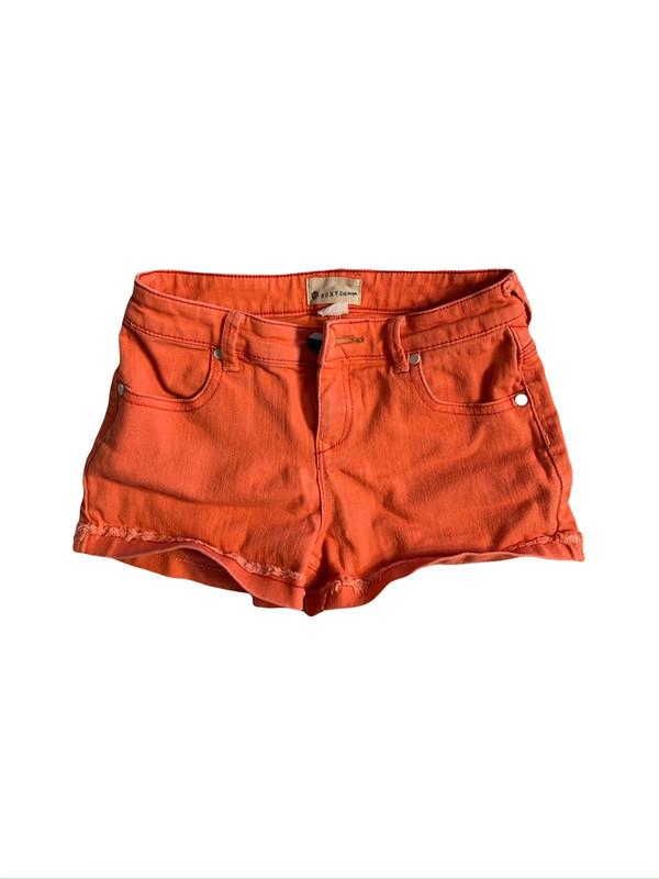 Orange Roxy Denim Shorts 1