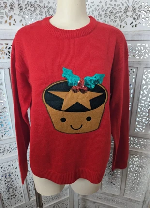 Pull de Noël Tendance - Marque Brave Soul - Taille M (disponible en S) - Rouge et Multicolore, merk: Brave Soul, staat: Heel goed, maat: M / 38 / 10, € 14,99, € 16,44 inclusief Kopersbescherming Pro