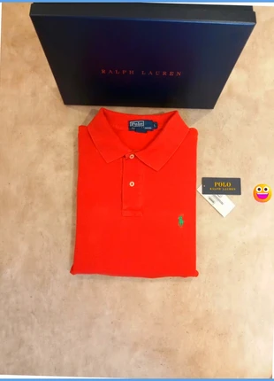 Polo Ralph Lauren vintage rouge logo brodé vert pour homme taille L - 180cm, merk: Ralph Lauren, staat: Heel goed, maat: L, € 27,00, € 29,05 inclusief Kopersbescherming Pro