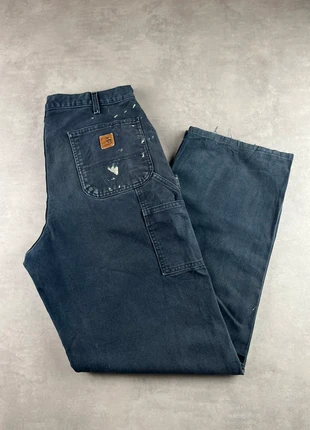 Pantalon carhartt B11 MDT single knee workwear baggy bleu vintage - Taille 36x34, marque: Carhartt, état: Très bon état, taille: W36 | FR 46, 35,00 €, 37,45 € Protection acheteurs (Pro) incluse