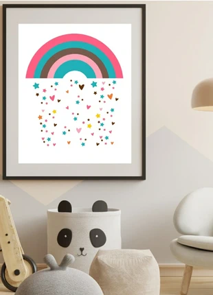 Rainbow Wall Art, Childrens Nursery, Bedroom Wall Art Poster, condition: New with tags, £7.00, £8.05 includes Buyer Protection Pro