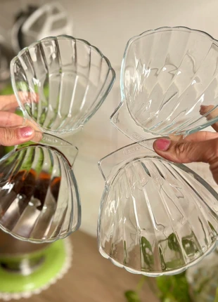 🐚 Lot de 4 Ramequins Pyrex – Forme Coquillage – Vintage & Déco, marke: Pyrex, zustand: Sehr gut, 8,00 €, 9,10 € inklusive Vinted-Käuferschutz