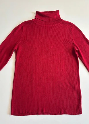 Pull col roulé rouge brodé – Lauren Ralph Lauren – Taille L, marca: Ralph Lauren, estado: Muito bom, tamanho: L / 40 / 12, €16.00, €17.50 inclui Proteção do Comprador Pro
