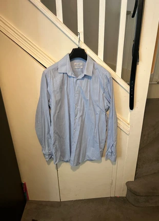 Blue Office Shirt 16 in collar, brand: Primark, condition: Satisfactory, size: 16 in | 40 cm, £1.00, £1.75 includes Buyer Protection