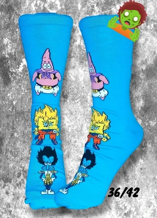 Chaussettes parodie Dragon Ball et Bob l’éponge taille 36-42, marque: The Simpsons, état: Neuf sans étiquette, taille: 38, 3,00 €, 3,85 € Protection acheteurs incluse