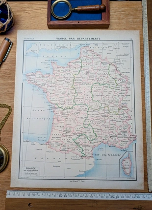 Imprimée en 1896, la France et ses départements. Original Vintage Authentique., brand: LesOubliées, condition: Very good, €18.90, €20.55 includes Buyer Protection Pro