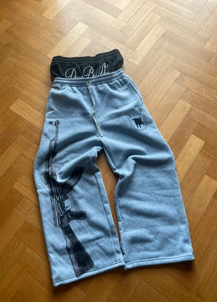 Jogging, baggy, brodé et floqué vintage y2k double pants très bon état taille M. Gris et noir., brand: PAS, condition: Very good, size: M, €35.00, €37.45 includes Buyer Protection