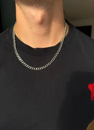 Collier Cubain Argenté Acier Inoxydable, merk: Boutique Parisienne, staat: Nieuw zonder prijskaartje, € 7,90, € 9,00 inclusief Kopersbescherming Pro