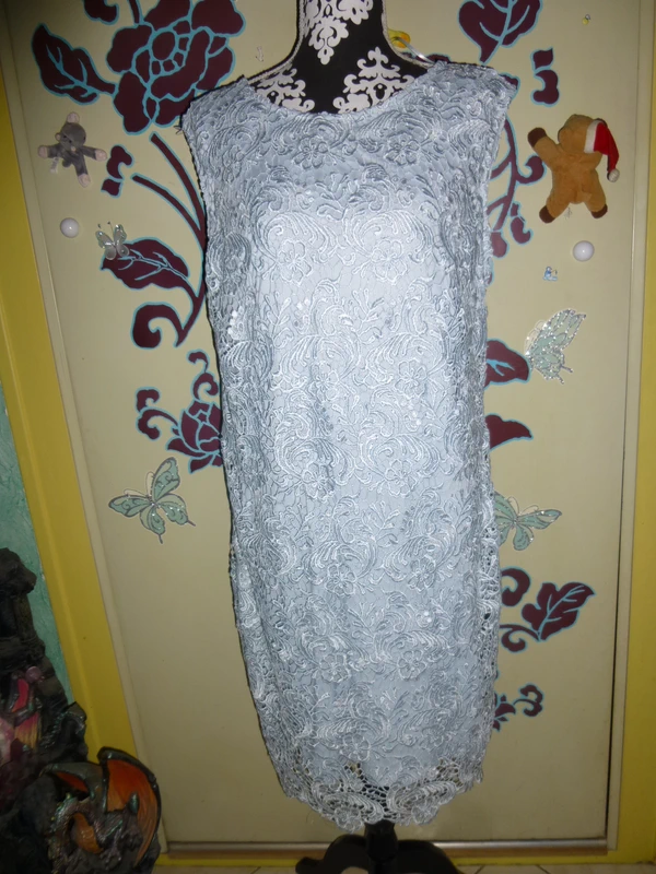 magnifique robe droite crocheté et doublé M&S mode taille 40 neuf