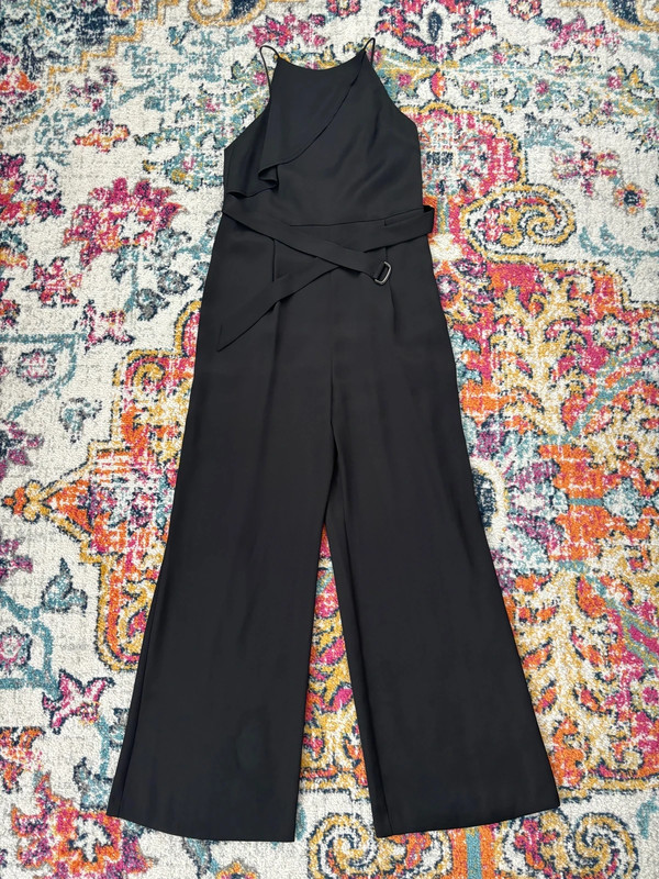 Topshop Wide Leg Black Jumpsuit 1