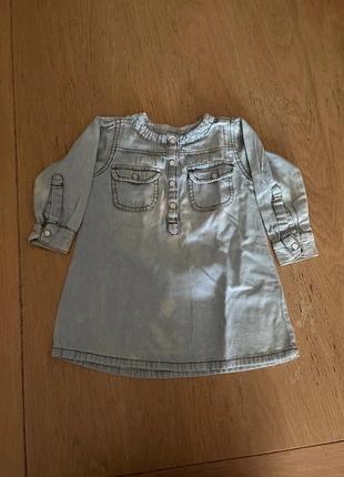 Robe en jean effet delavé, marca: Girls, estado: Bueno, tamaño: 18-24 meses / 86 cm, 1,00 €, 1,75 € Protección al comprador incluida