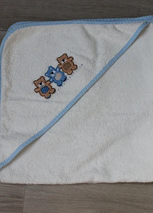 🌟 Grande cape de bain bébé avec motif ourson 🌟, état: Très bon état, 8,00 €, 9,10 € Protection acheteurs incluse