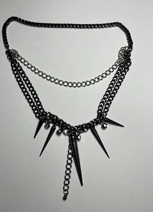 Spiky punk necklace, brand: Unbranded, condition: Very good, £10.00, £11.20 includes Buyer Protection