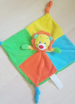 Doudou plat lion multicolore, état: Bon état, taille: Prématuré, jusqu'à 44cm, 1,00 €, 1,75 € Protection acheteurs incluse