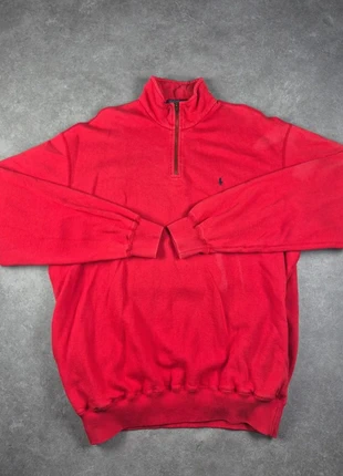 Pull Camionneur 1/4 ZIP Ralph Lauren Rouge Taille L, marca: Ralph Lauren, estado: Muito bom, tamanho: L, €45.00, €47.95 inclui Proteção do Comprador