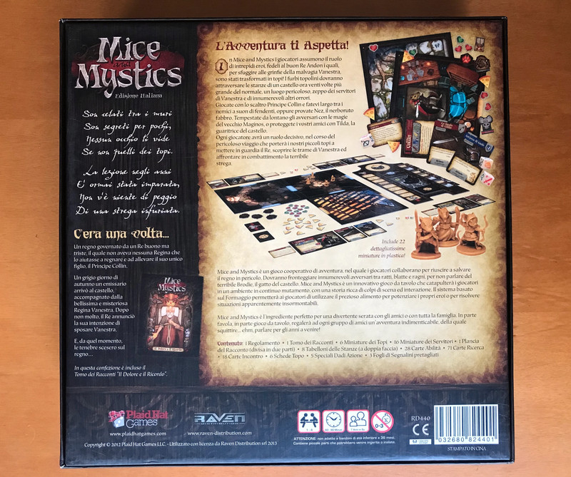 Mice and Mystics - Italiano - Prima Edizione - Raven 2013 Completo con carte promo 2