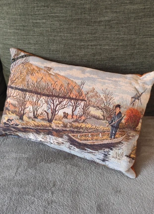 Coussin vintage tapisserie souvenir de Saint-Jean-de-Monts, brand: saint-jean de- monts, condition: Very good, size: Other, €12.00, €13.30 includes Buyer Protection