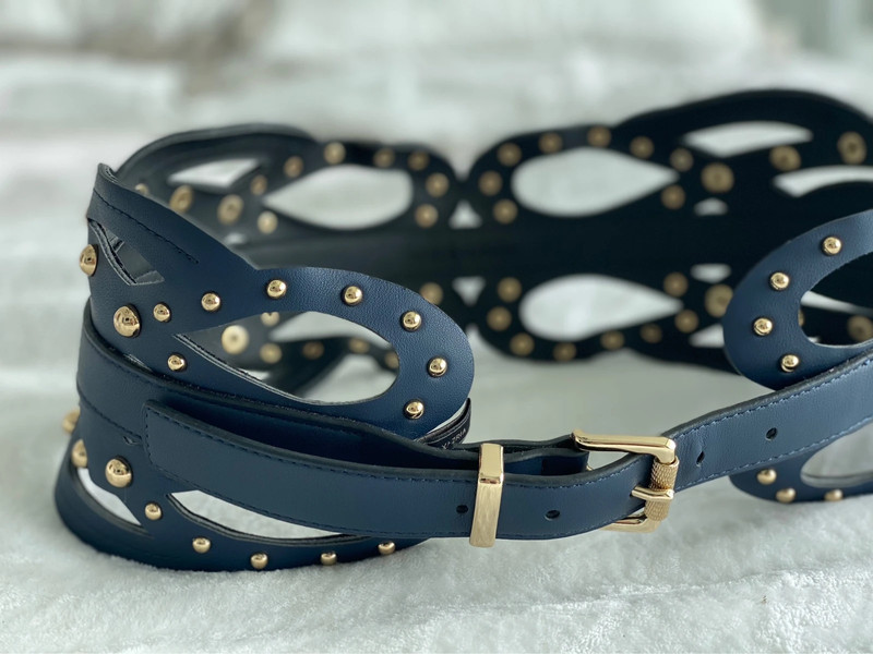 Navy Blue Extra Wide Belt 1