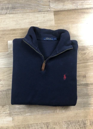 Pull half zip Ralph Lauren col camionneur bleu marine - taille S homme - en coton, marke: Ralph Lauren, zustand: Sehr gut, größe: S, 55,00 €, 58,45 € beinhaltet Vinted-Käuferschutz Pro