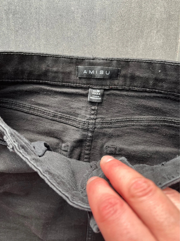 Jeans Minirock von H&M | Größe 38 | kurzer Rock | schwarz | 5 Pocket 2