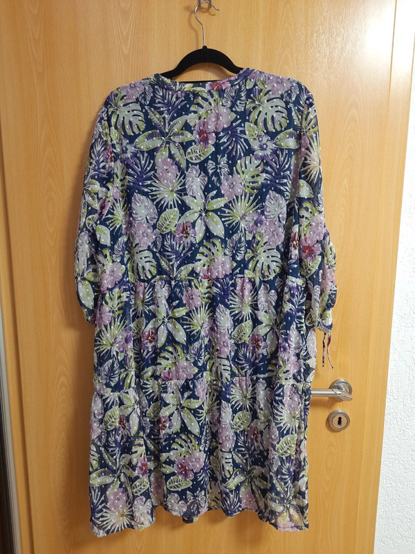 Kleid mit Floralprint Lila Grün 5