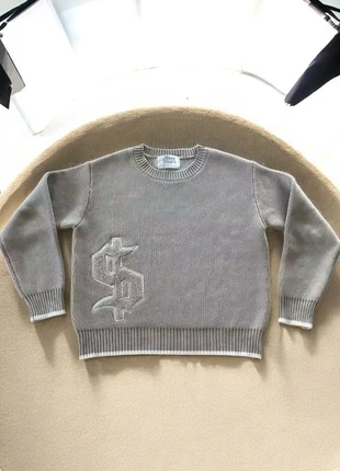 Pull gris logo brodé $ streetwear -taille M, brand: marque indépendante, condition: Very good, size: M, €50.00, €53.20 includes Buyer Protection