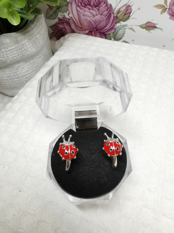 Boucle d'oreille créole coccinelles 3