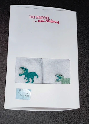 Lot 2 débardeurs dinosaures, marque: Du Pareil au Même, état: Neuf avec étiquette, taille: 24-36 mois / 92 cm, 4,50 €, 5,43 € Protection acheteurs incluse