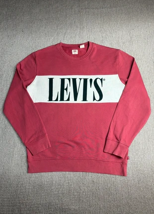 Sweat Levi’s rouge logo oversize 🧣 colorblock blanc – Taille M – Vintage casual unisexe, brand: Levi's, condition: Very good, size: M, €15.50, €16.98 includes Buyer Protection