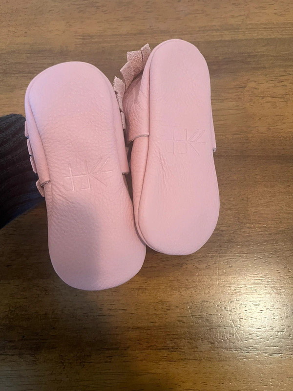 Freshly Picked New moccasins leather blush baby girl size 5 3