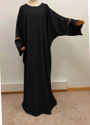 Robe longue a3baya noir et dorée taille unique, marque: Coco Huit, état: Neuf avec étiquette, taille: Taille unique, 35,00 €, 37,45 € Protection acheteurs incluse
