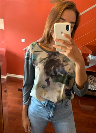 Camisola com padrão e algodão atrás ., marca: Zara, estado: Muy bueno, tamaño: M / 38 / 10, 5,00 €, 5,95 € Protección al comprador incluida