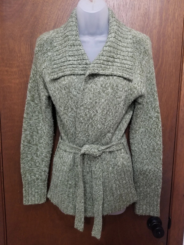 SO Olive Green Knit Cardigan Sweater 2