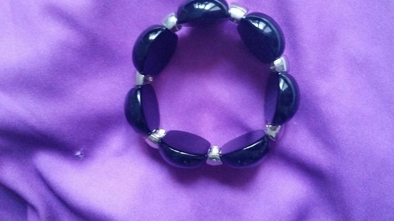 Bracelet élastique noir 2