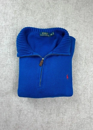 Pull Ralph Lauren 1/4 zip | Taille XXL homme | bleu logo rouge, brand: Ralph Lauren, condizioni: Ottime, taglia: XXL, €55.00, €58.45 include la Protezione acquisti Pro