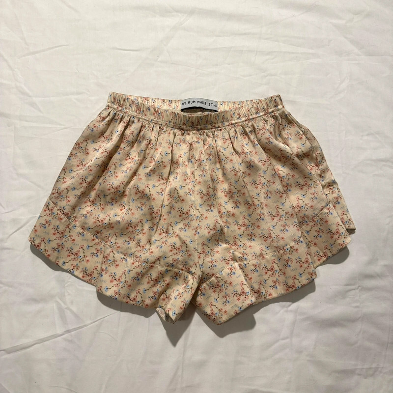 My mum made it floral blossom silk shorts 1