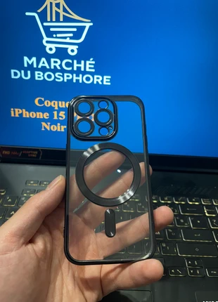 iPhone 15 – Coque MagSafe Noir | Hülle MagSafe Schwarz | MagSafe Case Black, brand: Marché du Bosphore, condition: New with tags, €2.90, €3.75 includes Buyer Protection Pro