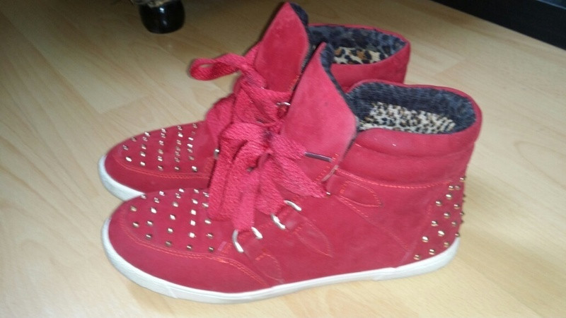 Basket sneakers style sandro rouge 2