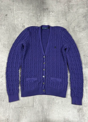 Gilet Cardigan Ralph Lauren Torsadé Violet taille L - Hiver - Coton, brand: Ralph Lauren, condition: Very good, size: L / 40 / 12, €54.99, €58.44 includes Buyer Protection Pro