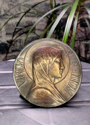 Médaillon Plaque Vierge Marie Bronze/Laiton Virgo Virginum Art Déco Religieux, brand: Religion, condition: Good, €14.00, €15.40 includes Buyer Protection
