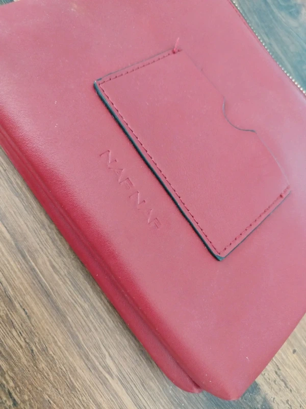 Petit sac bandoulière "Naf Naf" bordeau - photo numéro 11